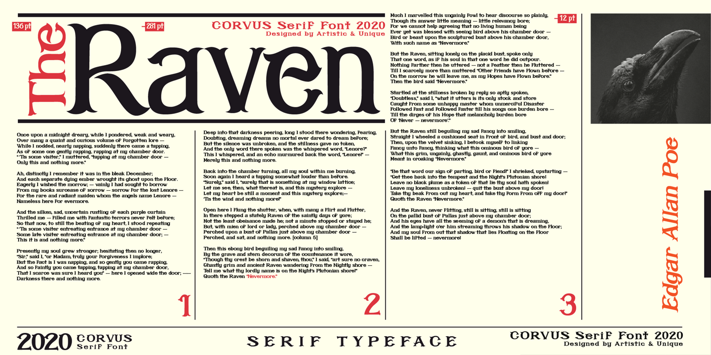 Beispiel einer Corvus-Schriftart #8